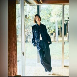 Nwot MUJI Labo Women's Washi Blend Denim Pants (L30")